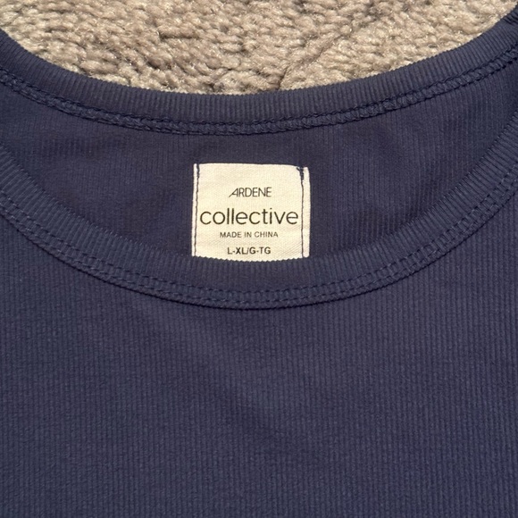 Ardene Size L/XL Blue Long Sleeve Crop Top With Thumb Holes - Picture 5 of 8